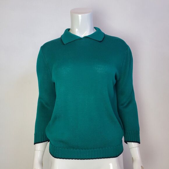 FLASH SALE Vintage 80s Green Sweater - Picture 1 of 5